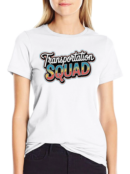 Transportation Squad Graphic Tee - Black Crew Neck