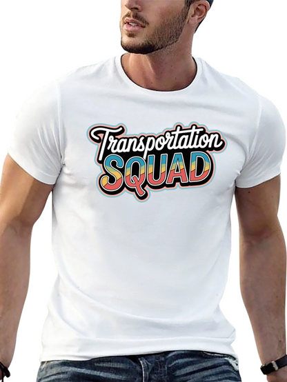 Transportation Squad Graphic Tee - Black Crew Neck