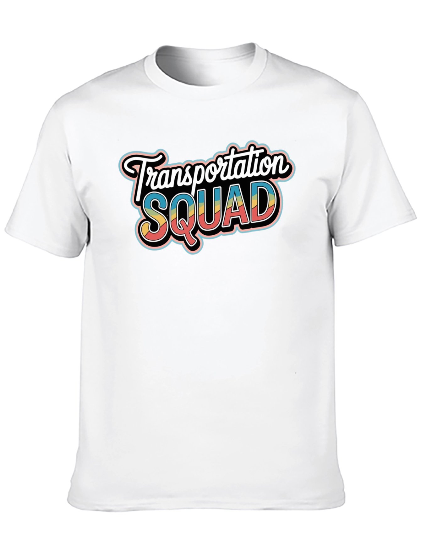 Transportation Squad Graphic Tee - Black Crew Neck
