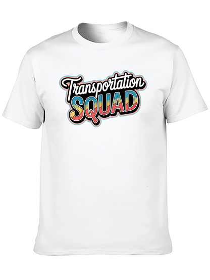 Transportation Squad Graphic Tee - Black Crew Neck