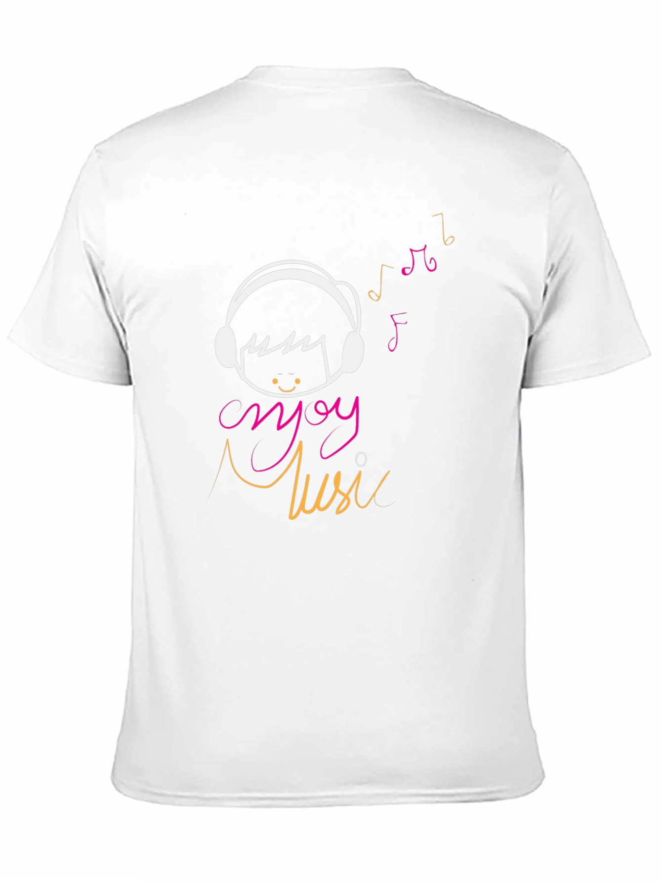 Enjoy Music Graphic Tee - Casual Black T-Shirt