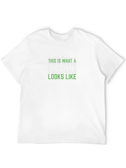 Vegan Look T-Shirt - Black Graphic Tee