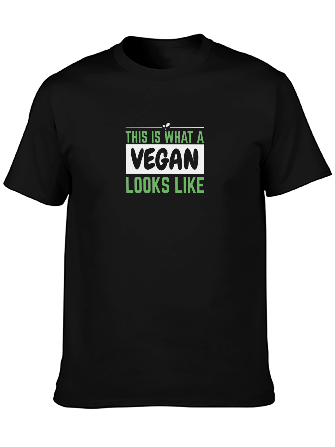 Vegan Look T-Shirt - Black Graphic Tee