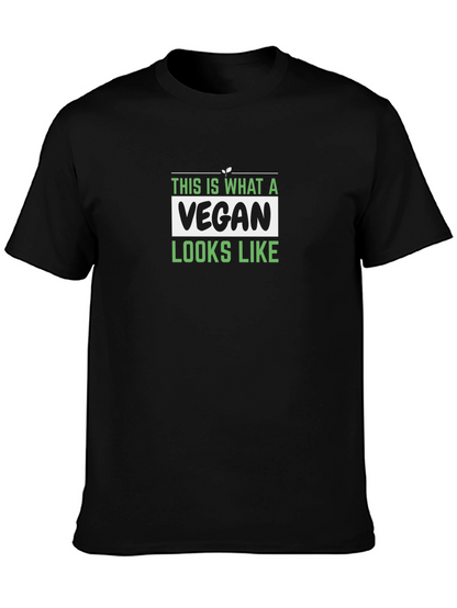 Vegan Look T-Shirt - Black Graphic Tee
