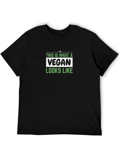 Vegan Look T-Shirt - Black Graphic Tee