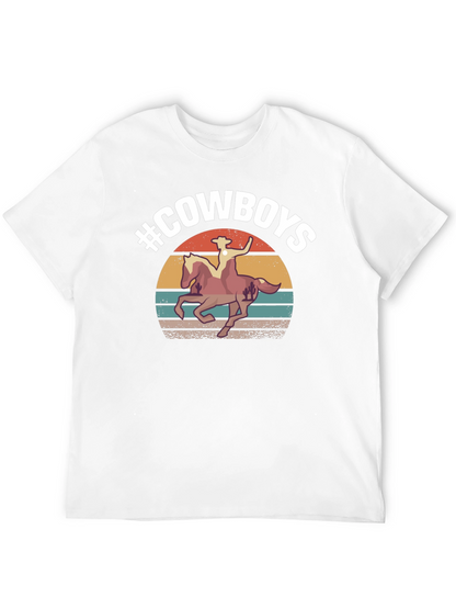 #Cowboys Graphic Tee - Western Style T-Shirt