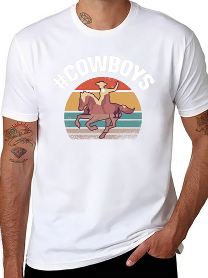 #Cowboys Graphic Tee - Western Style T-Shirt