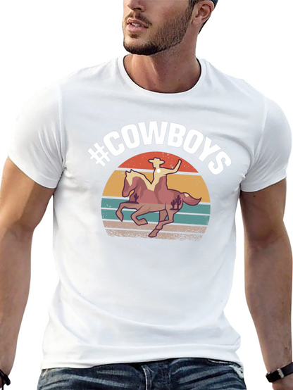 #Cowboys Graphic Tee - Western Style T-Shirt