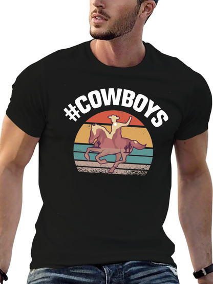 #Cowboys Graphic Tee - Western Style T-Shirt