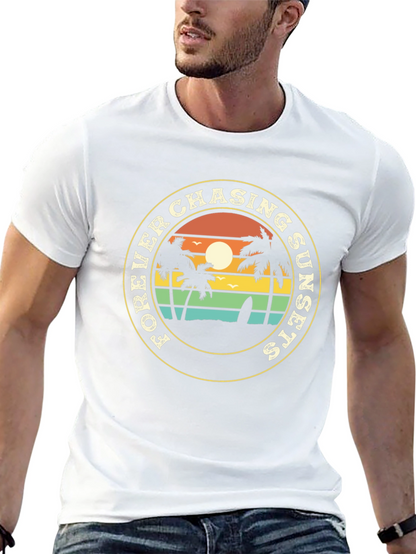 Forever Chasing Sunsets Black Graphic Tee