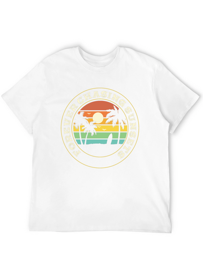 Forever Chasing Sunsets Black Graphic Tee
