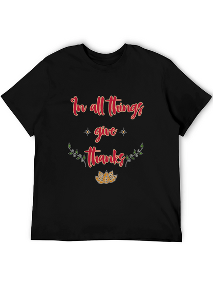 In All Things Give Thanks Graphic Tee