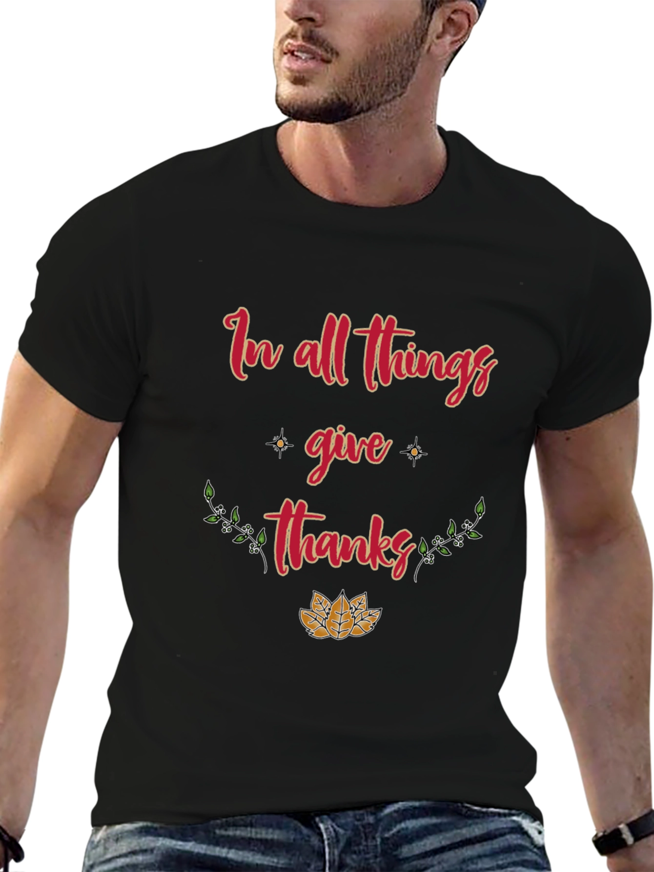 In All Things Give Thanks Graphic Tee