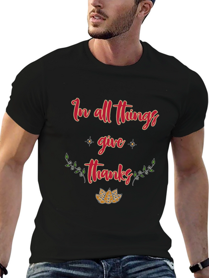 In All Things Give Thanks Graphic Tee