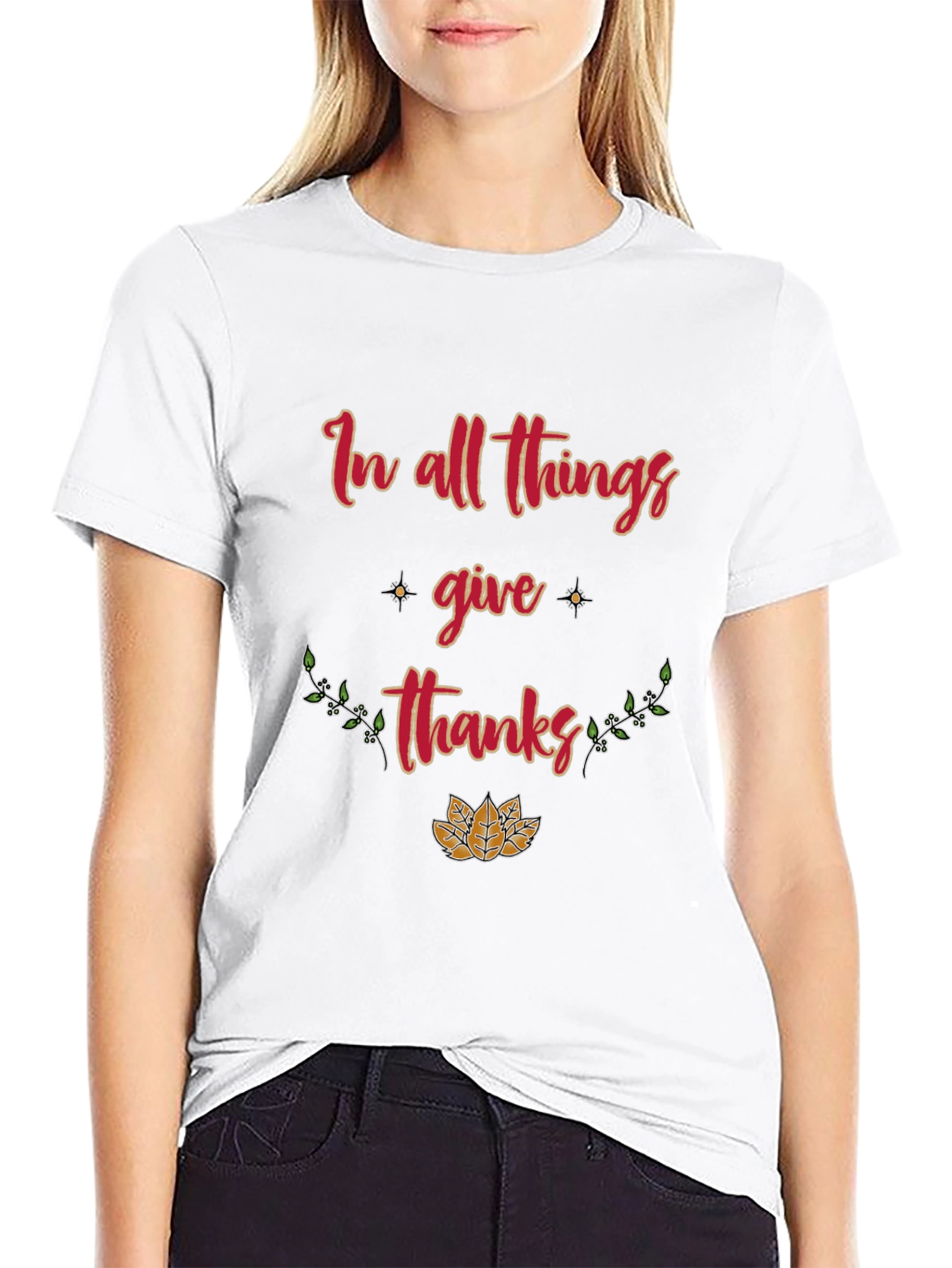 In All Things Give Thanks Graphic Tee