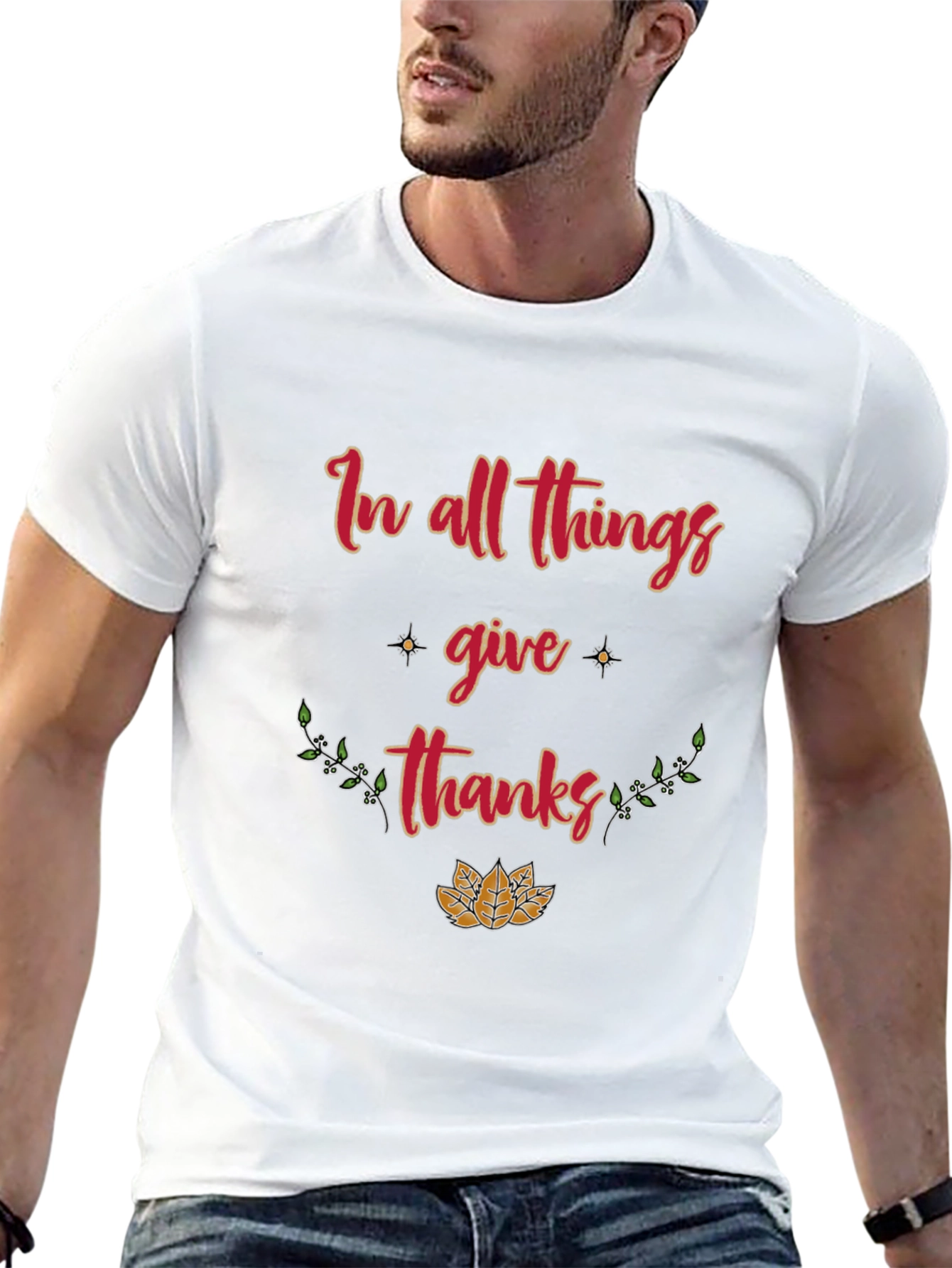 In All Things Give Thanks Graphic Tee
