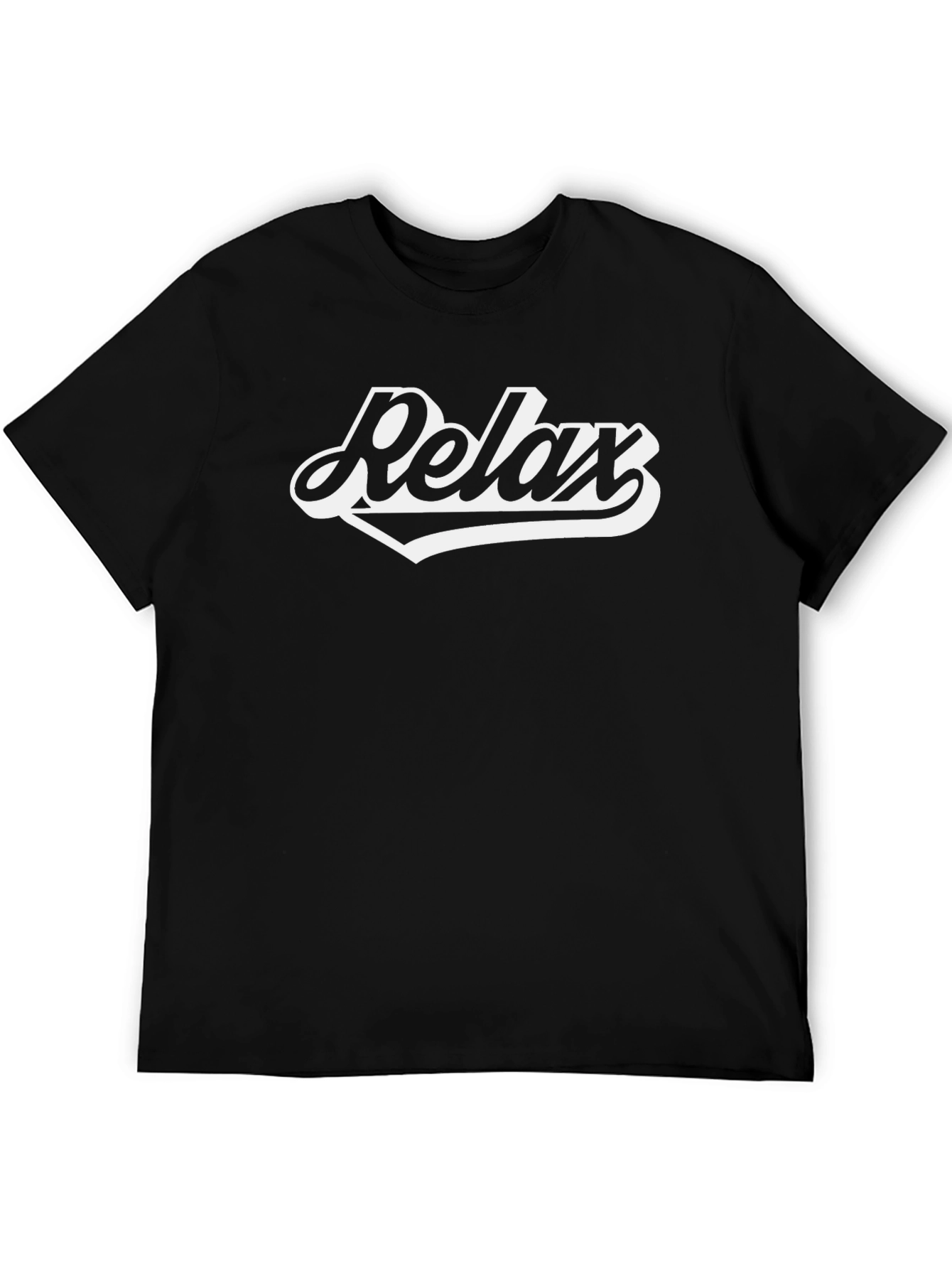 Relax Black Graphic T-Shirt - Casual Comfort