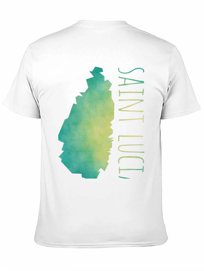 Saint Lucia Map Graphic T-Shirt