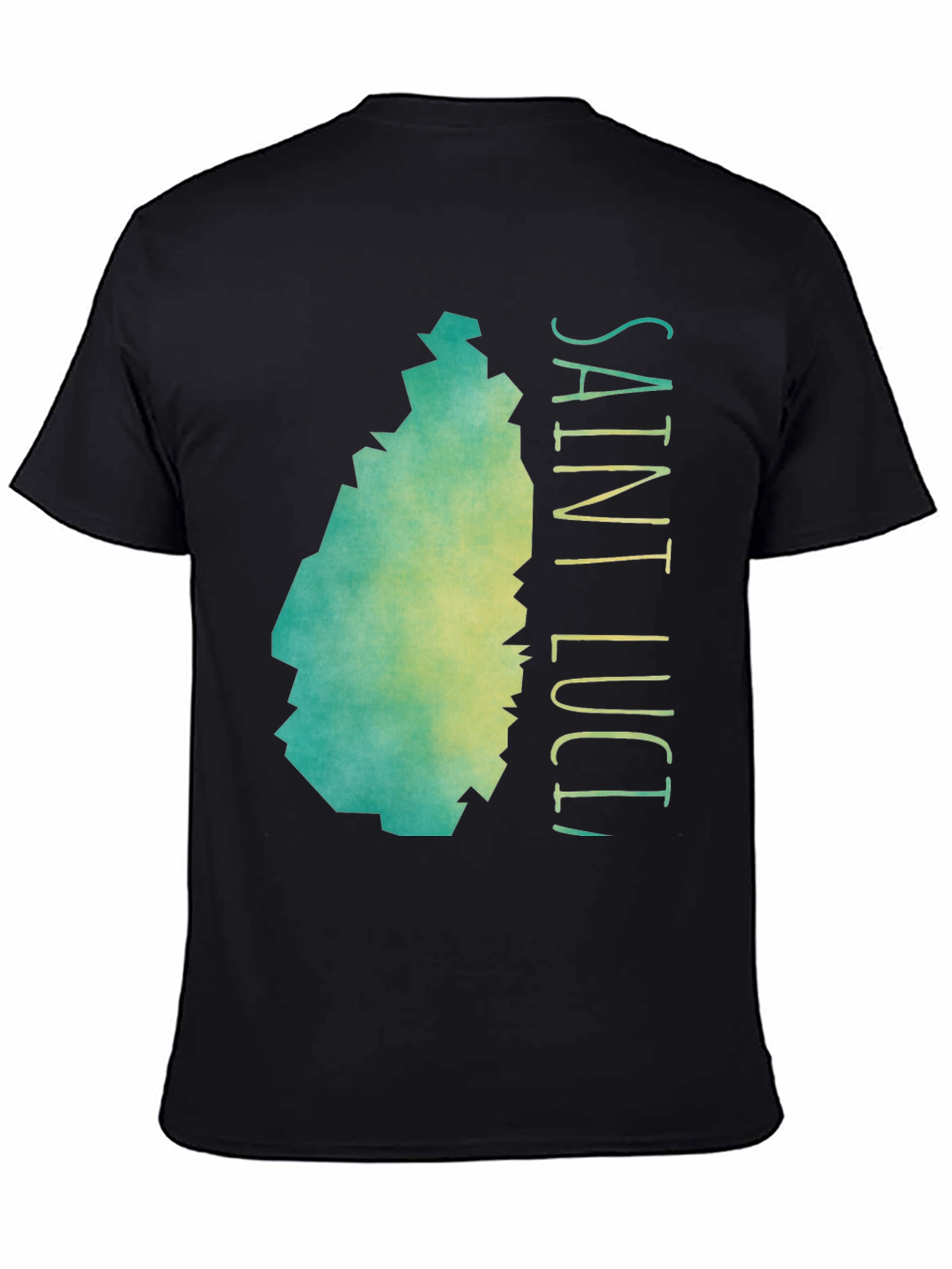 Saint Lucia Map Graphic T-Shirt