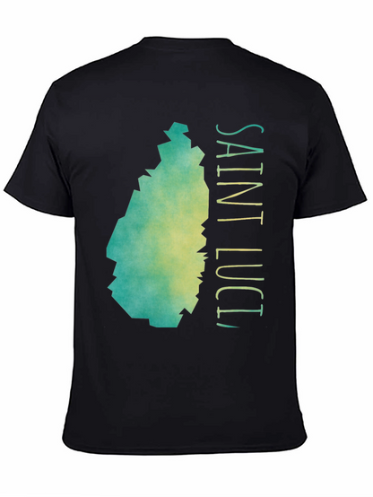 Saint Lucia Map Graphic T-Shirt