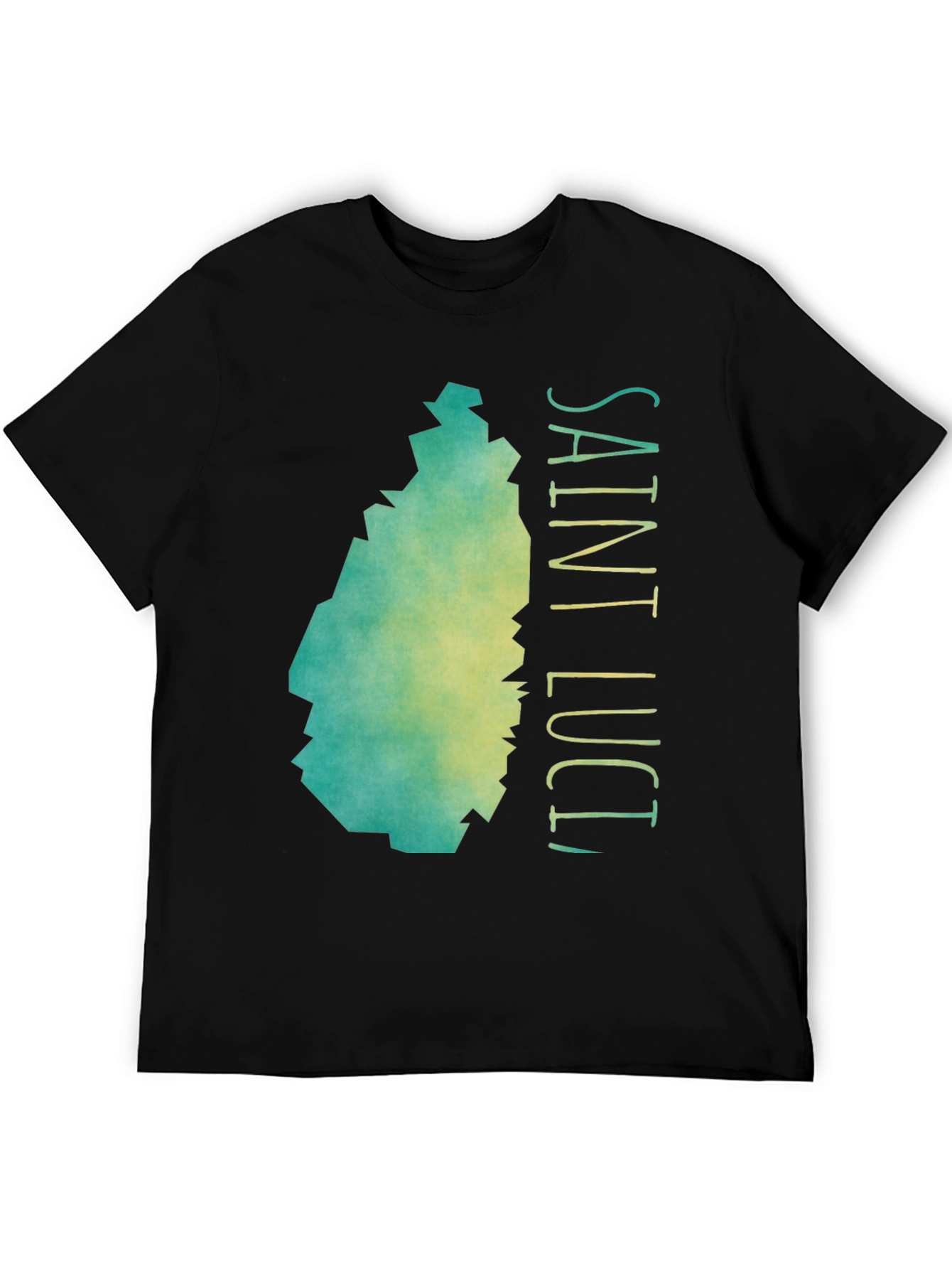 Saint Lucia Map Graphic T-Shirt