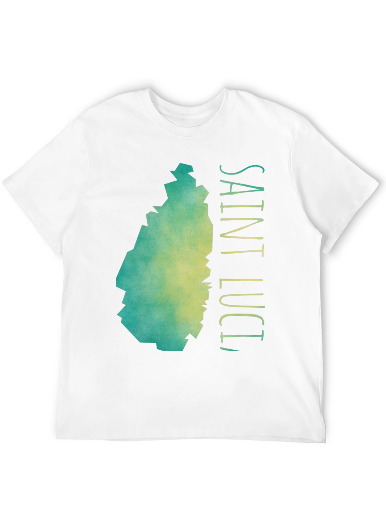 Saint Lucia Map Graphic T-Shirt