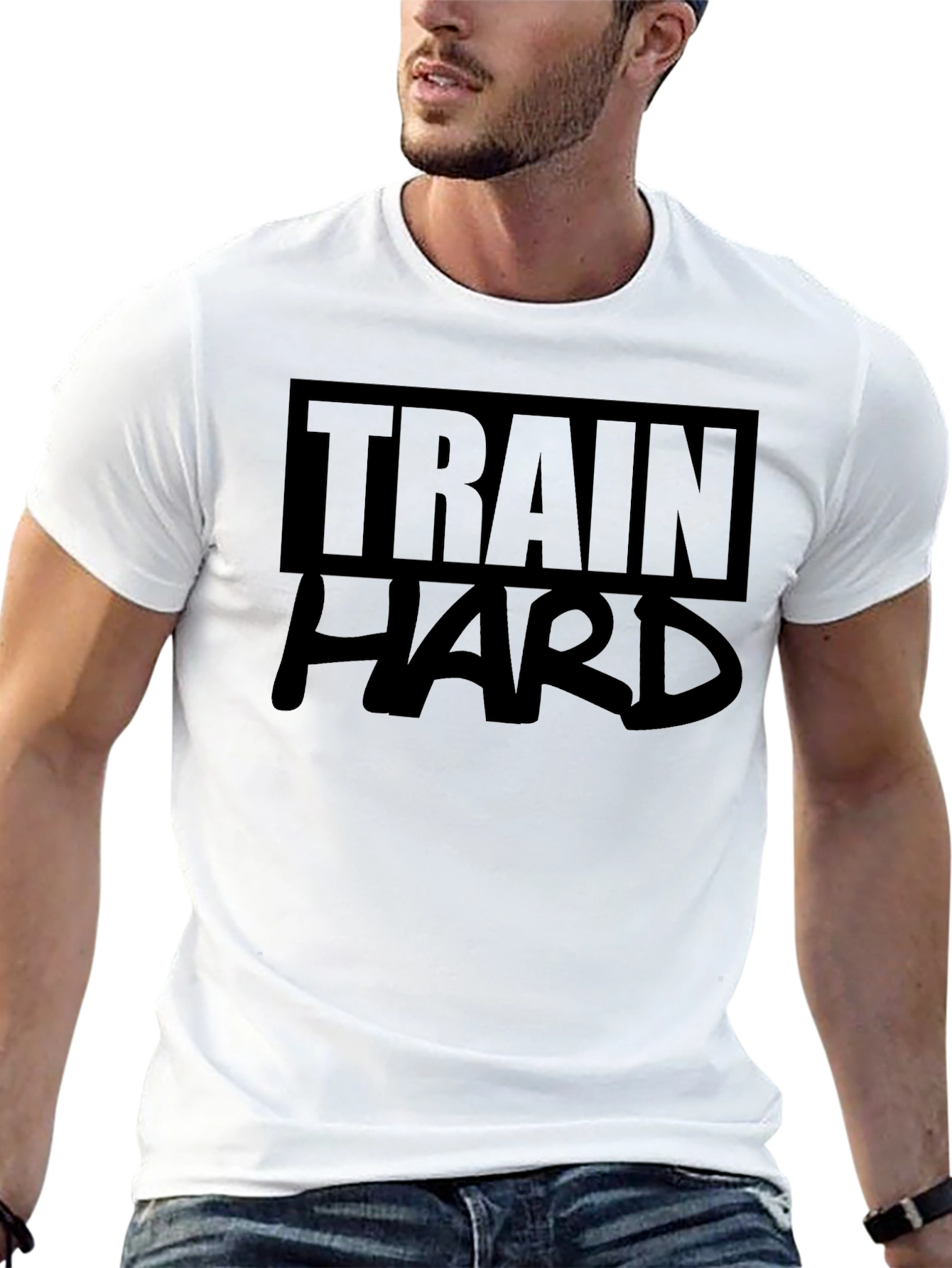 Train Hard Graphic Tee - Black