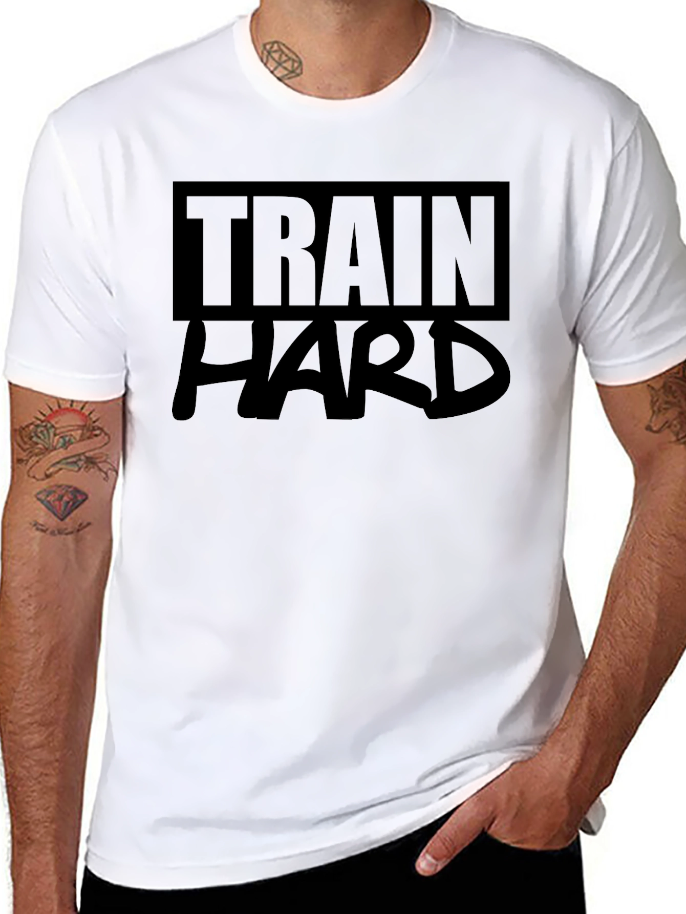 Train Hard Graphic Tee - Black