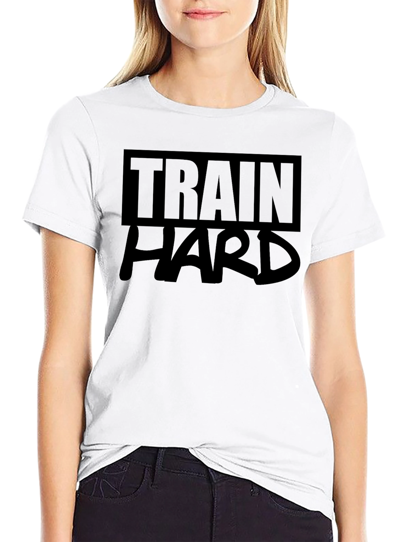 Train Hard Graphic Tee - Black