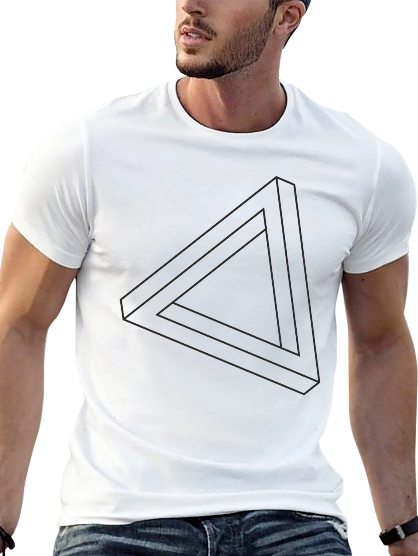 Impossible Triangle Graphic Tee - Modern Illusion Design