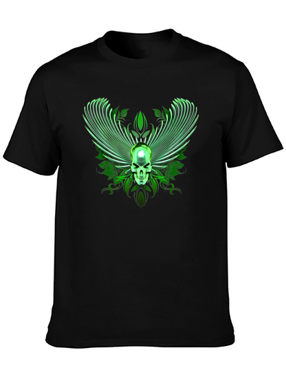 Winged Skull Graphic Tee - Black