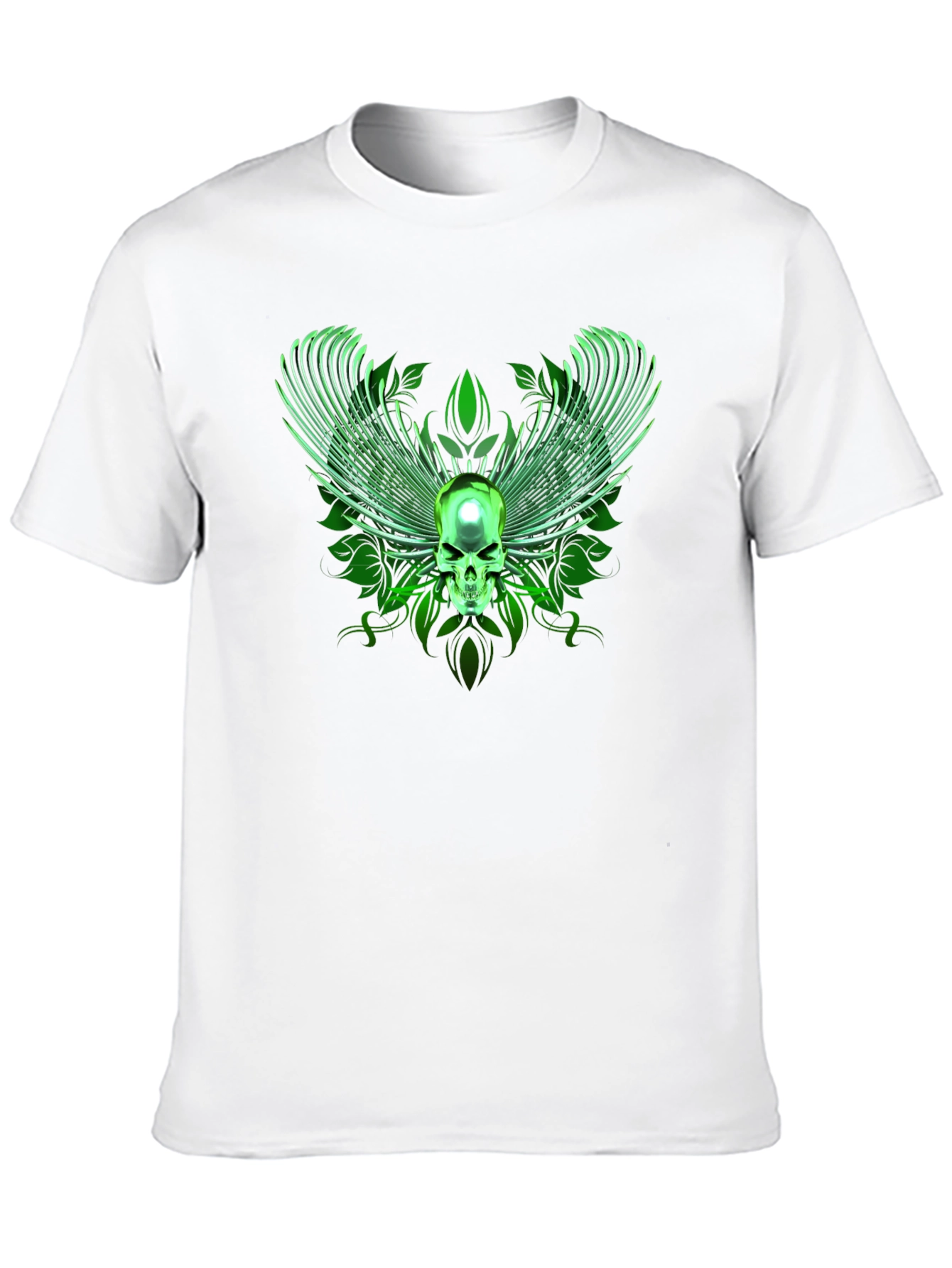 Winged Skull Graphic Tee - Black