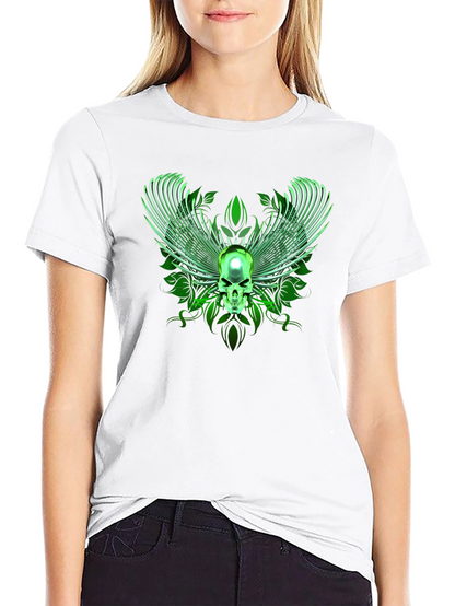 Winged Skull Graphic Tee - Black