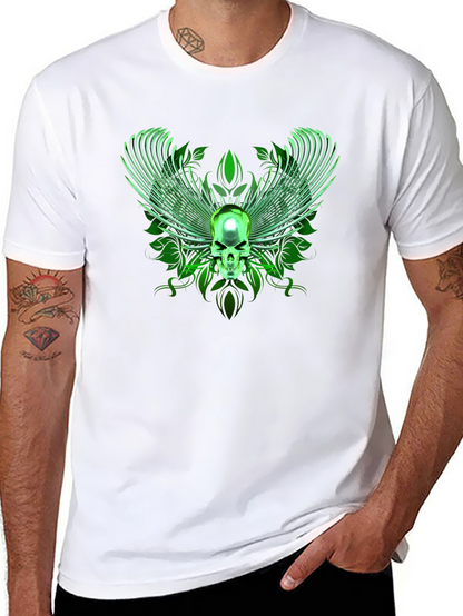 Winged Skull Graphic Tee - Black