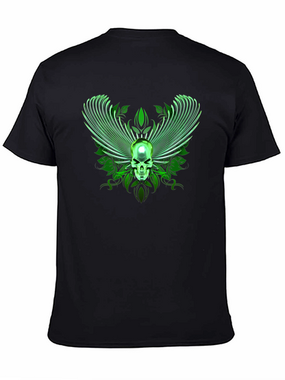 Winged Skull Graphic Tee - Black