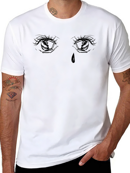 Emo Eyes Graphic Black T-Shirt