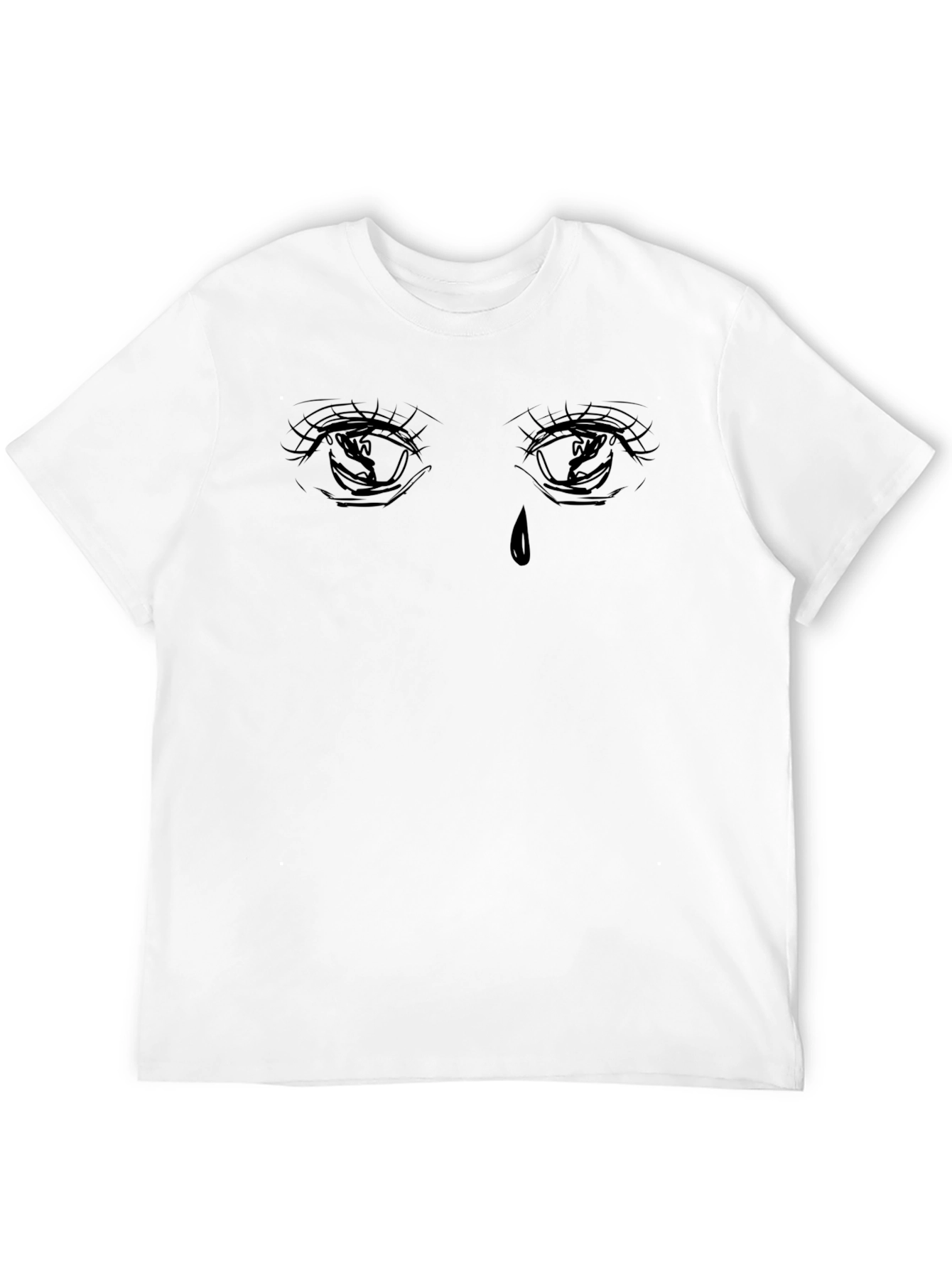 Emo Eyes Graphic Black T-Shirt