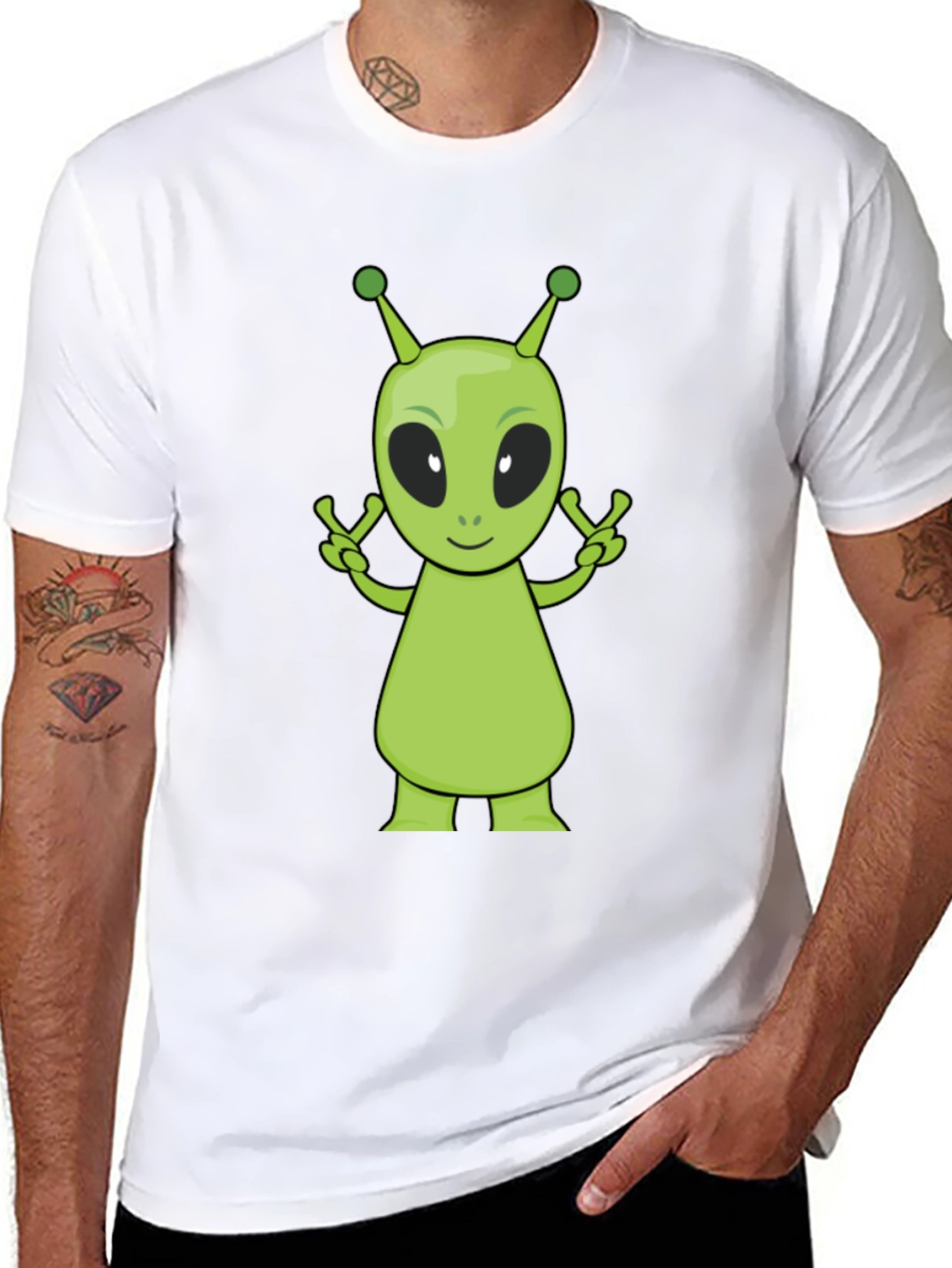 Alien Graphic Black T-Shirt