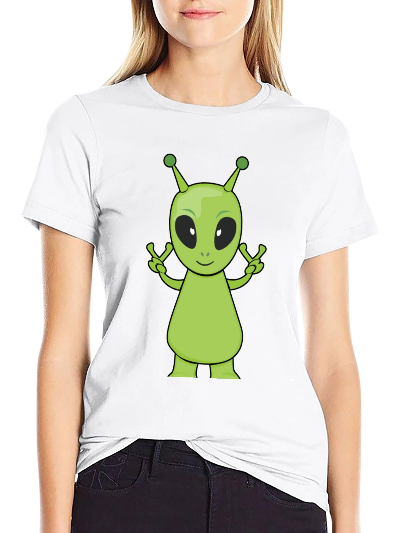 Alien Graphic Black T-Shirt