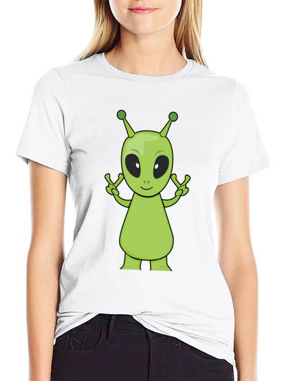 Alien Graphic Black T-Shirt