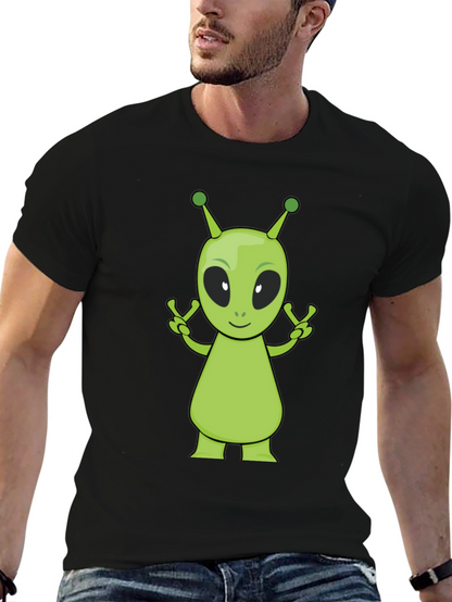Alien Graphic Black T-Shirt