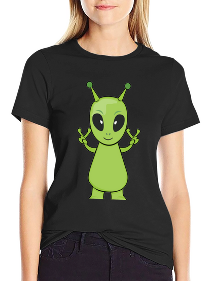 Alien Graphic Black T-Shirt