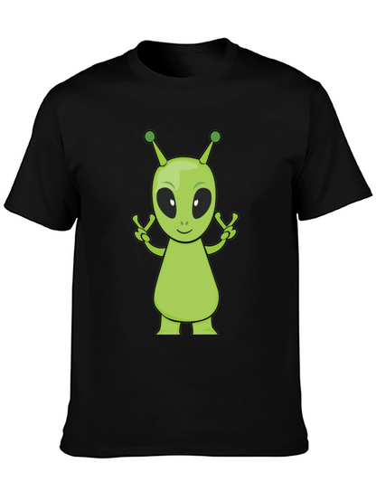 Alien Graphic Black T-Shirt