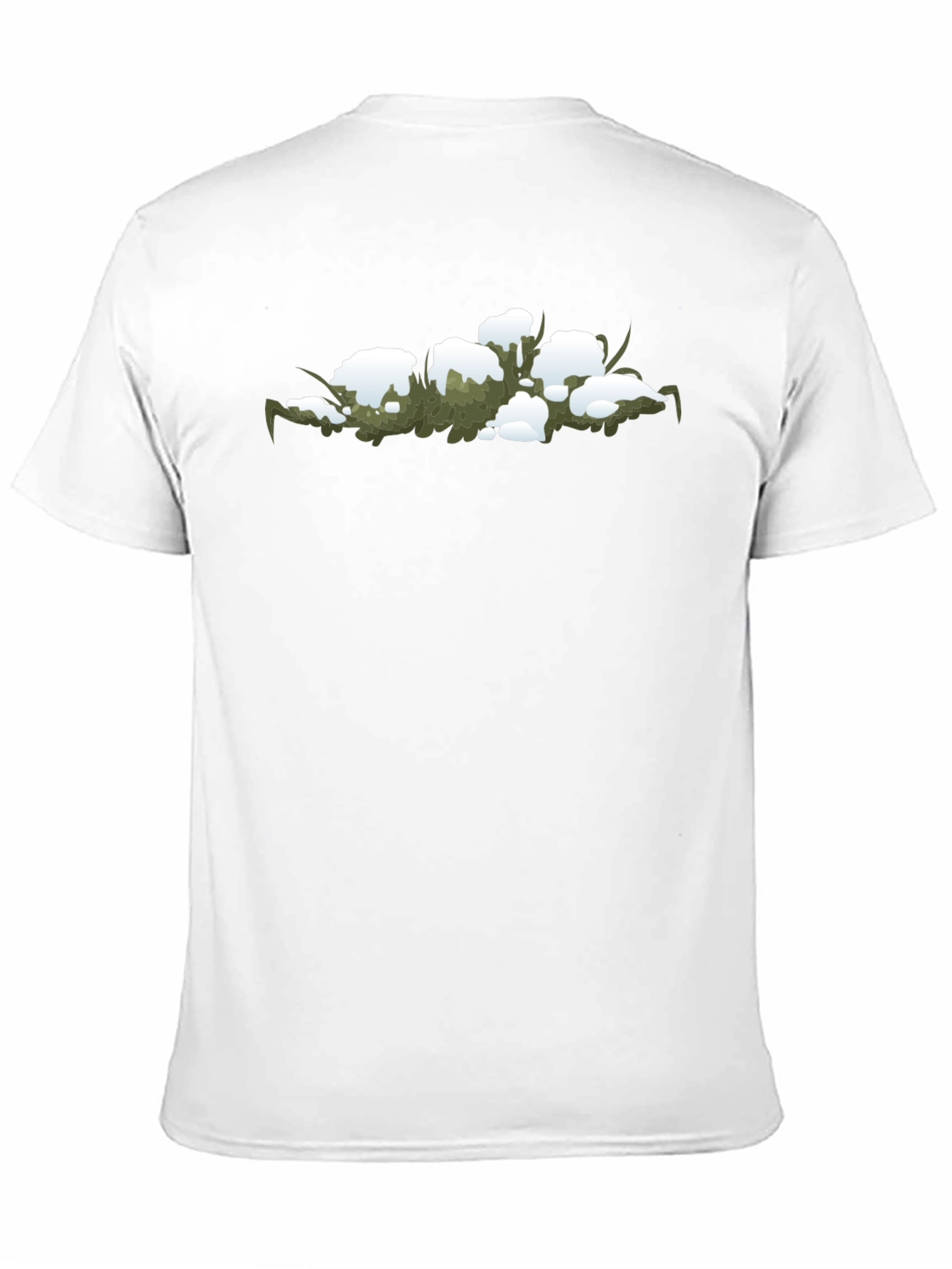 Snowy Grass Graphic Black T-Shirt