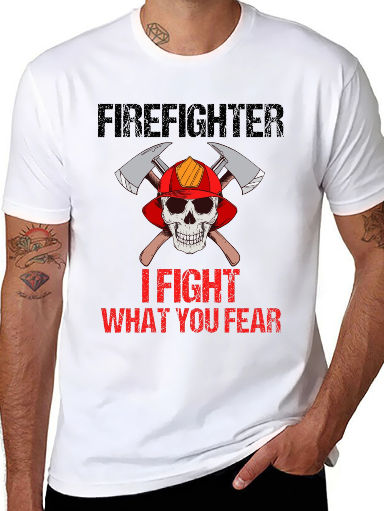 Firefighter Skull T-Shirt - I Fight What You Fear