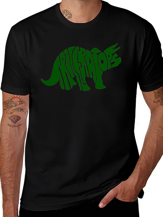 Triceratops Dinosaur Word Art T-Shirt