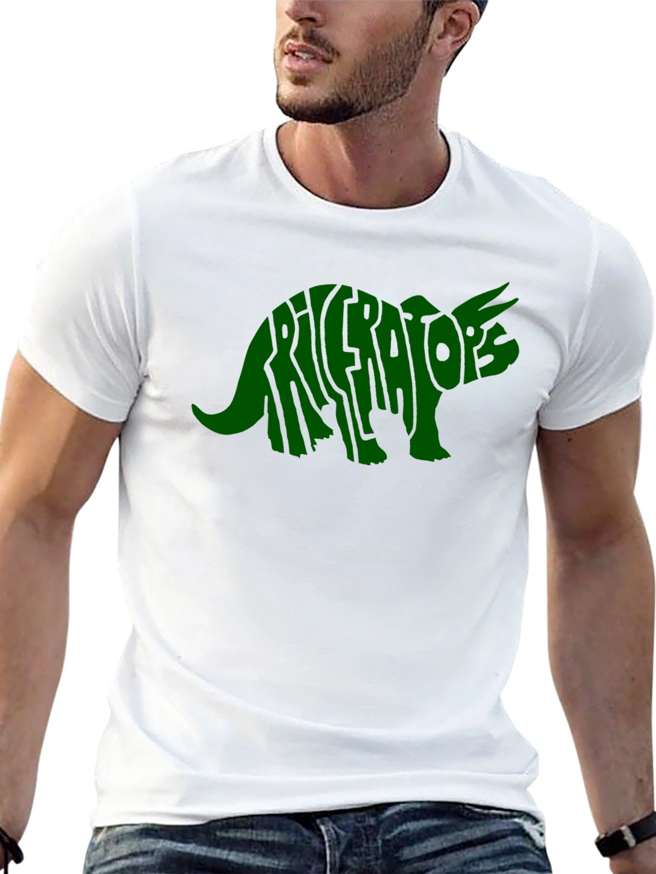 Triceratops Dinosaur Word Art T-Shirt