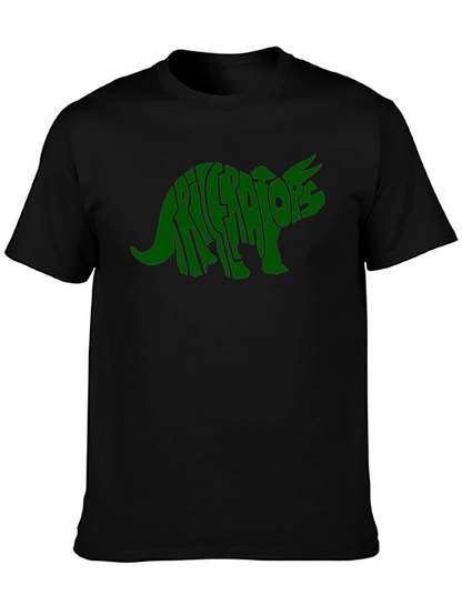 Triceratops Dinosaur Word Art T-Shirt