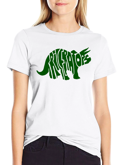 Triceratops Dinosaur Word Art T-Shirt