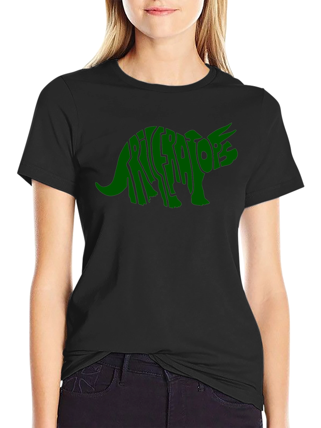 Triceratops Dinosaur Word Art T-Shirt